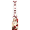 Personalized Last Name Merry Christmas with Santa Claus Long Wooden Sign