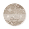 Winter Blessings with Snowflakes on circle sign