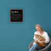 Cat Mom (noun): A dedicated human who lives to serve her feline overlord, proudly wears fur as an accessory, and understands that head boops are the ultimate sign of love. Also see: treat giver, professional chin scratcher. Wood Framed Wall Sign