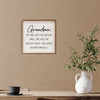 Grandma: The One With The Biggest Smile. She Has The Biggest Heart And Loves Unconditionally. - Wood Framed Sign