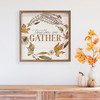 Together We Gather with Autumn Wreath - Wood Framed Sign