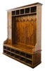 Handcrafted Reclaimed Barn Wood 72 Inch Mudroom Organizer Bench | Artisan Hall Tree with Coat Hooks