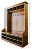 Handcrafted Reclaimed Barn Wood 72 Inch Mudroom Organizer Bench | Artisan Hall Tree with Coat Hooks