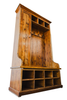 Entranceway Mudroom Hall Tree Bench 48 inch Reclaimed Wood + Door