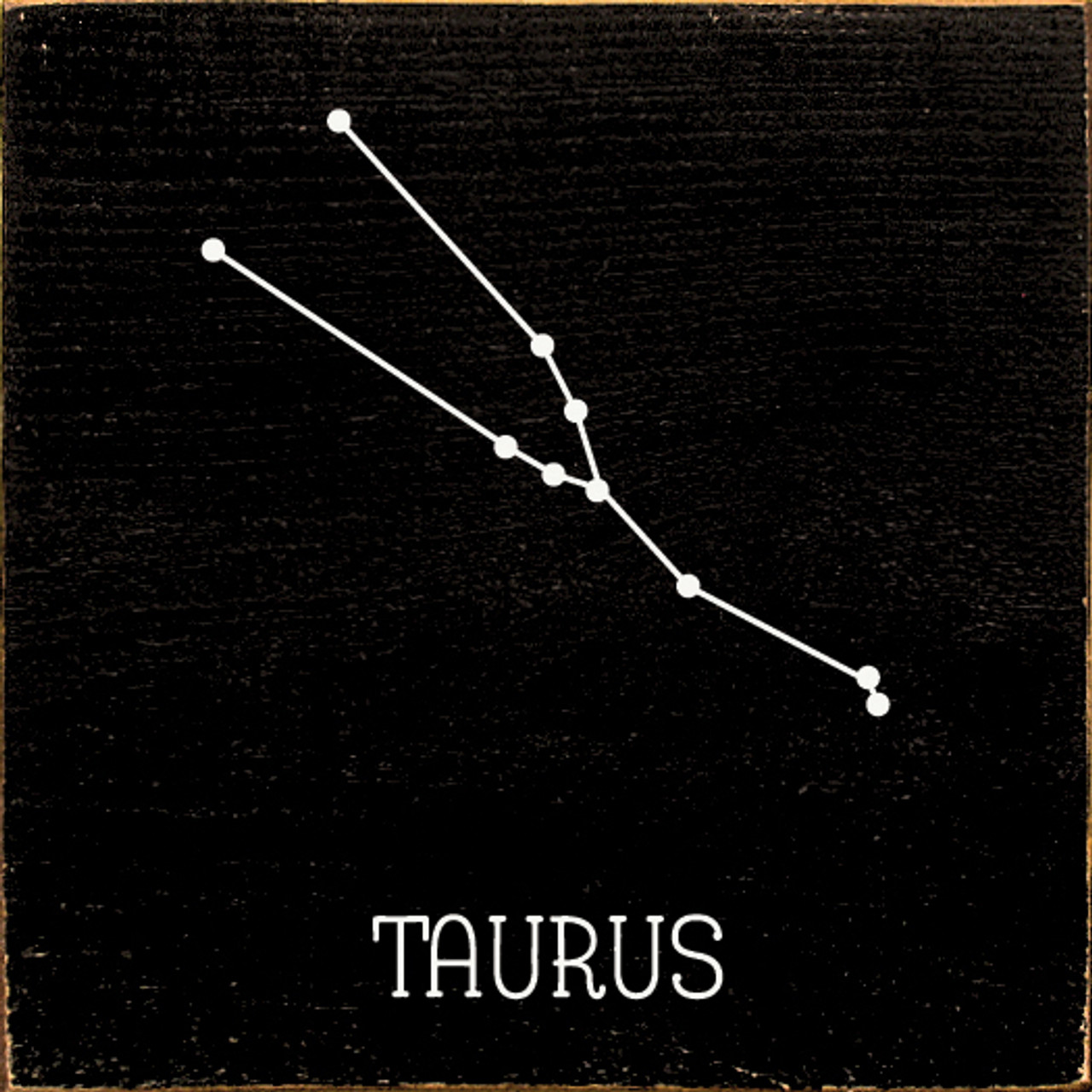 Wood Sign - Taurus Constellation Zodiac 7x7 - Country Marketplace
