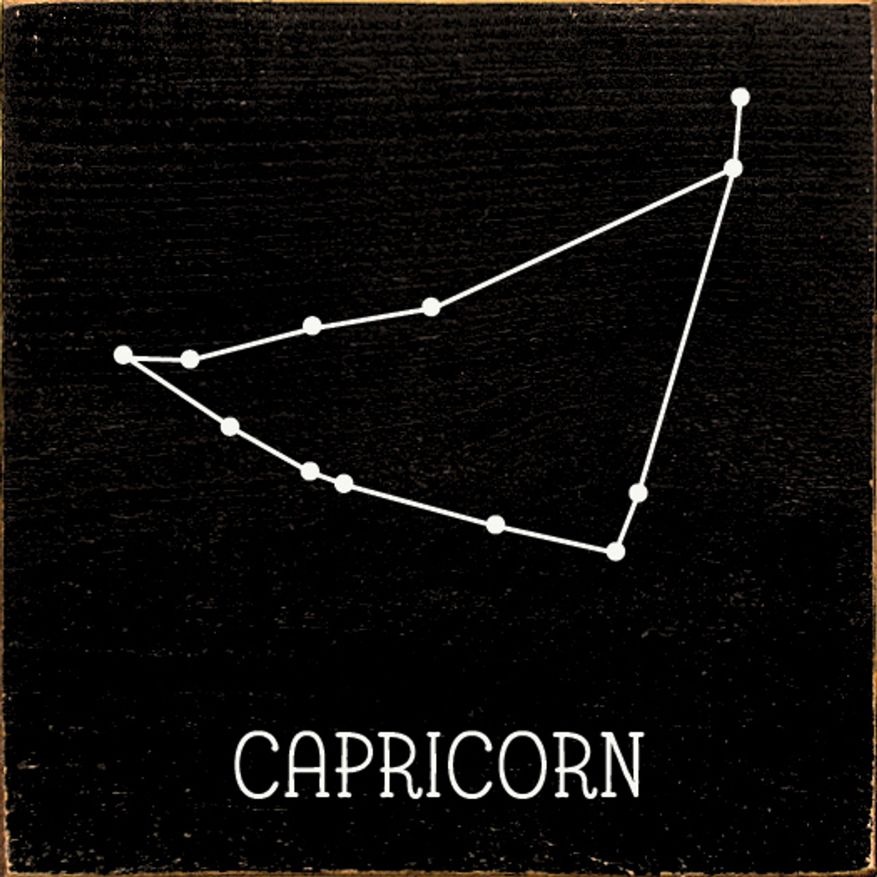 Wood Sign - Capricorn Constellation Zodiac 7x7 - Country Marketplace