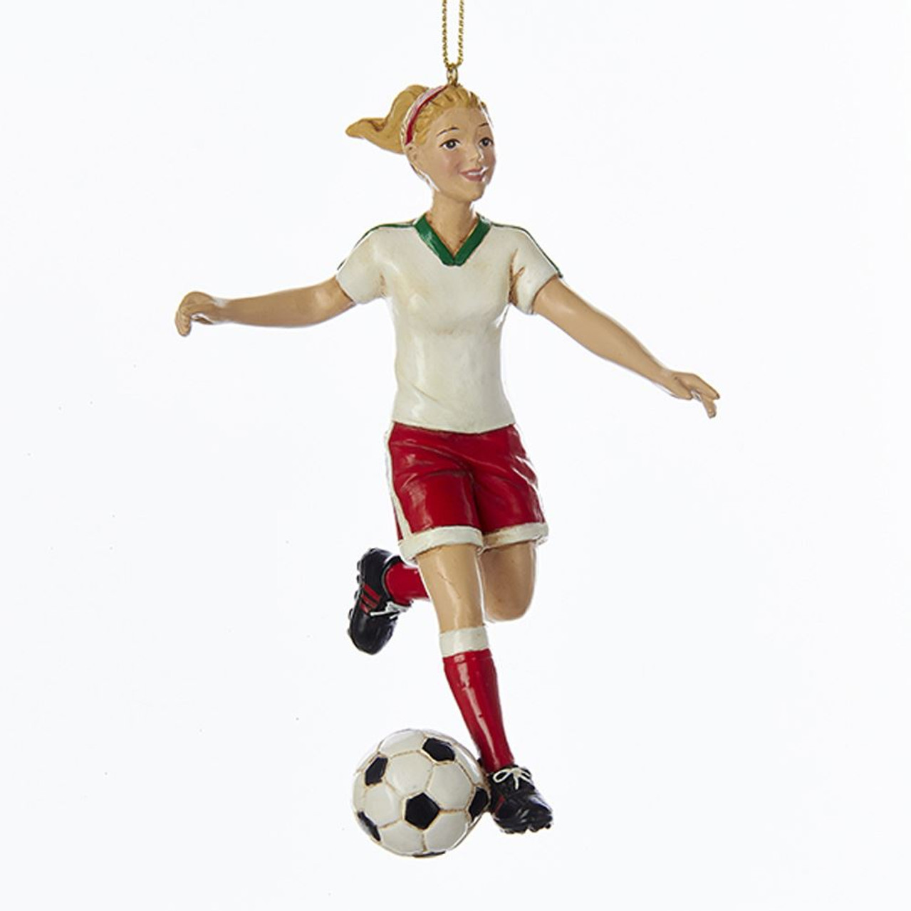 girl soccer player ornament