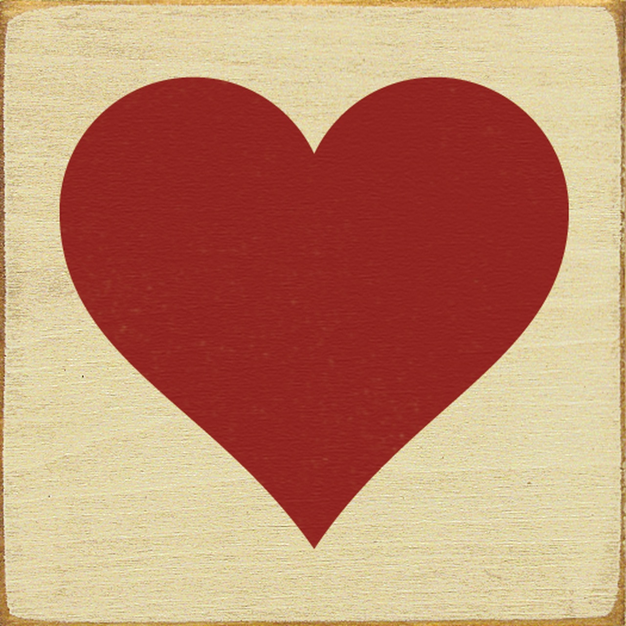 Red Heart 7x7 Wood Sign - Country Marketplace
