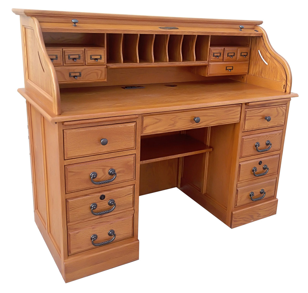 Amish Classic Deluxe Rolltop Desk with Optional Top Drawers