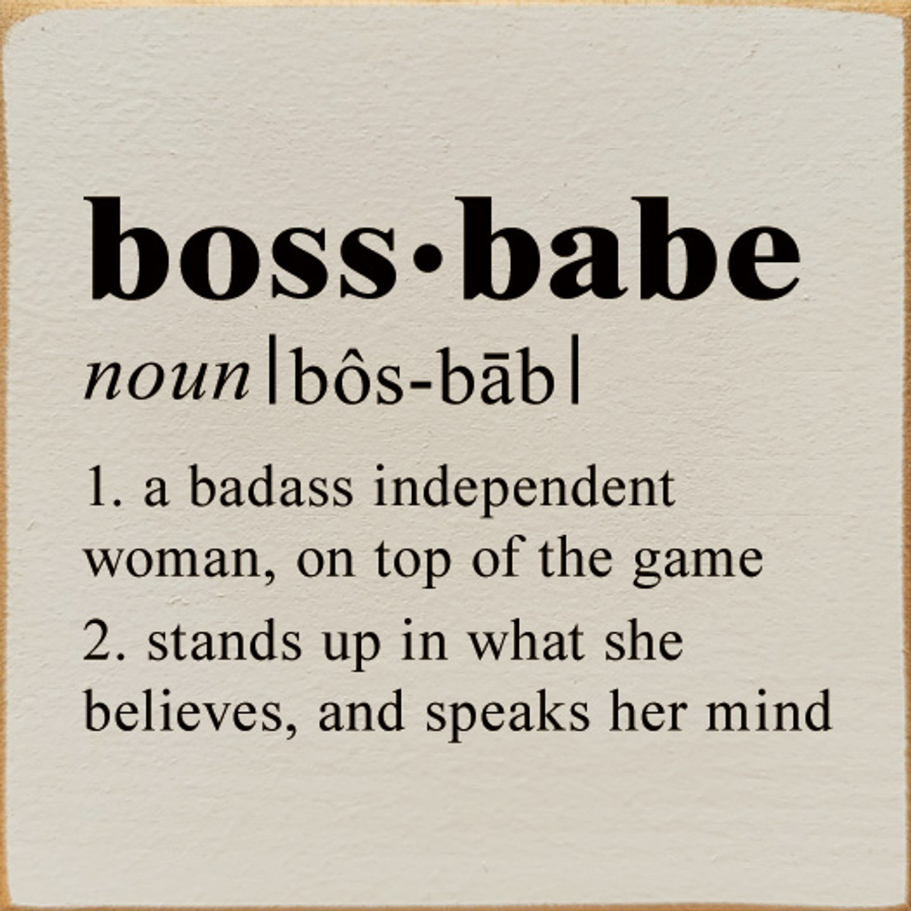 Boss Babe Definition Wood Sign 7x7 Country Marketplace