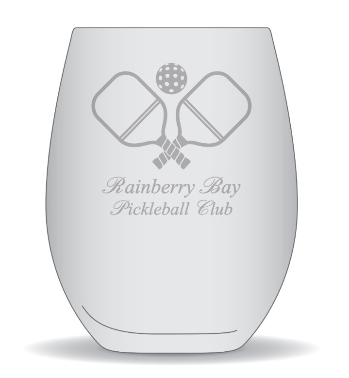 Custom Pickleball Club or Team Etched Glasses Set of 4 Any Club, Town