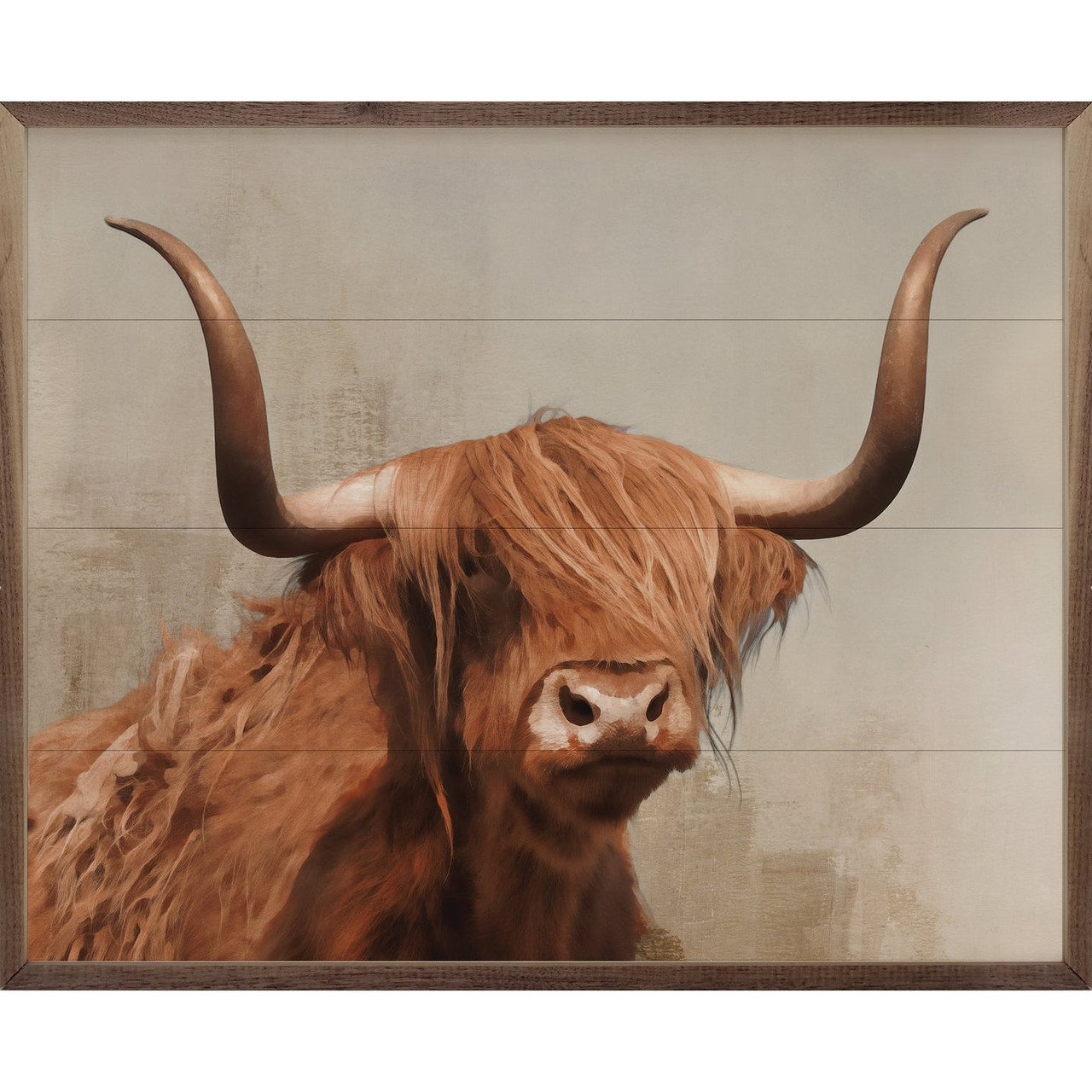 Highland Cow Wood Framed Art Multiple Sizes Country Marketplace