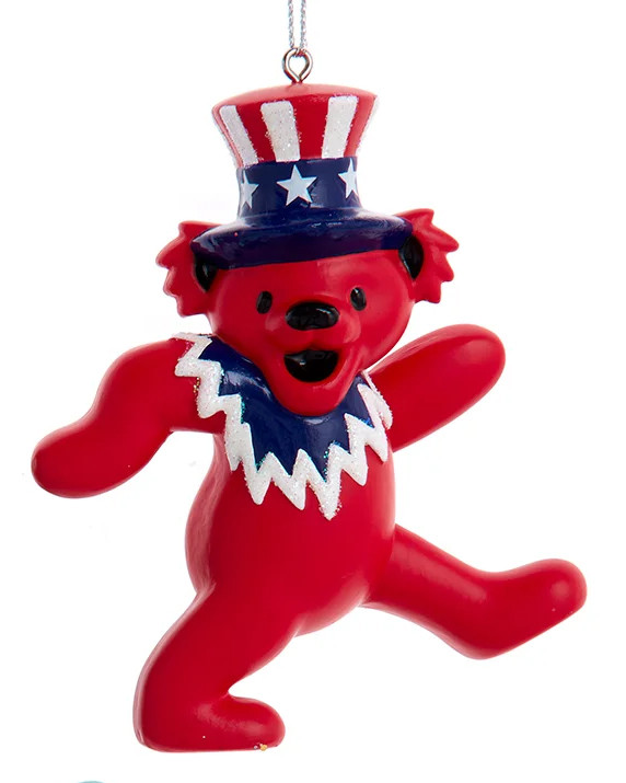 Grateful Dead™ USA Blues Ornament Iconic Dancing Bear