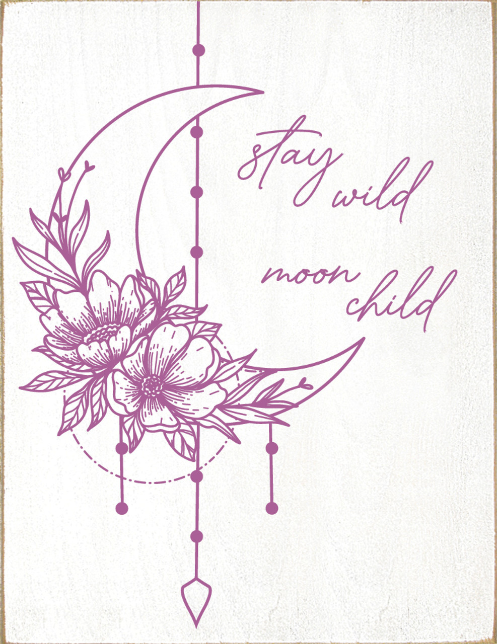 WADORN Targa in metallo vintage con scritta Stay Wild Moon Child, 30