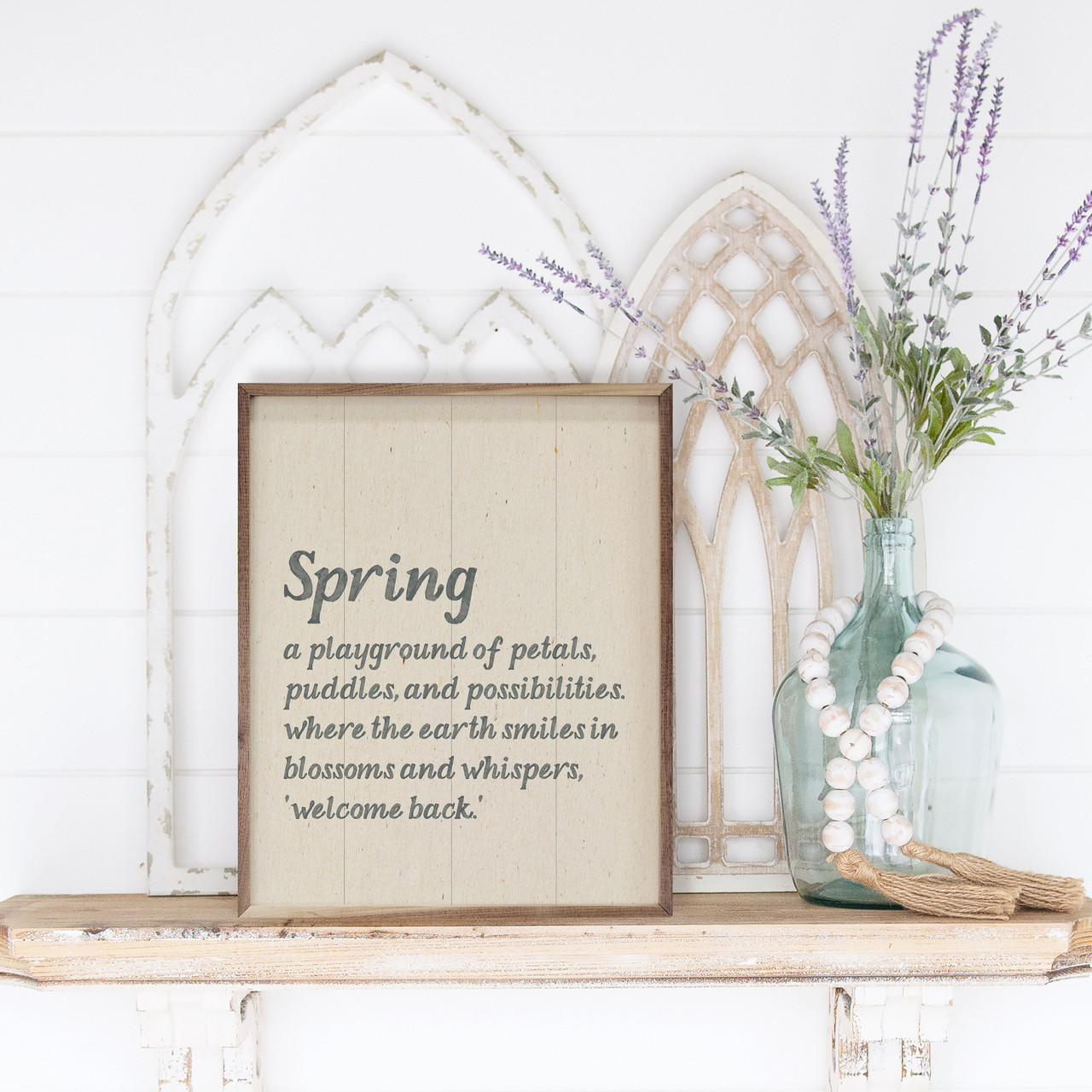 Spring Definition - Wood Framed Sign - Multiple Sizes - Country Marketplace