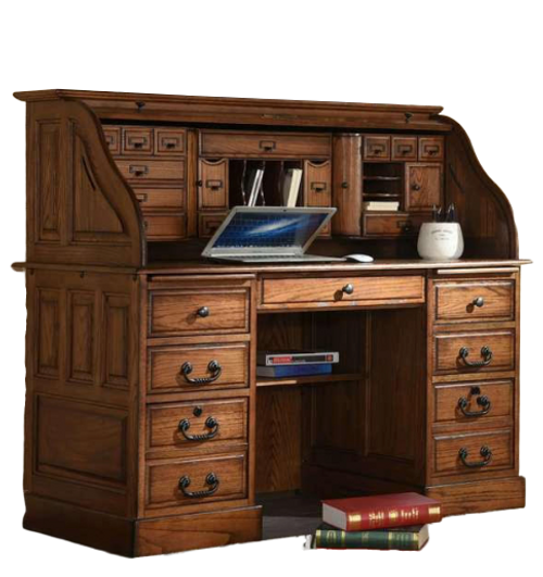 54 Oak Deluxe Executive Rolltop Desk Antique Harvest