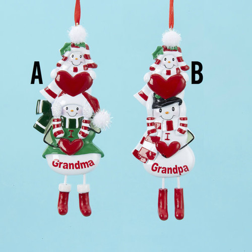 I Love Grandma/I Love Grandpa Ornament