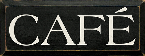 Cafe Wood Sign