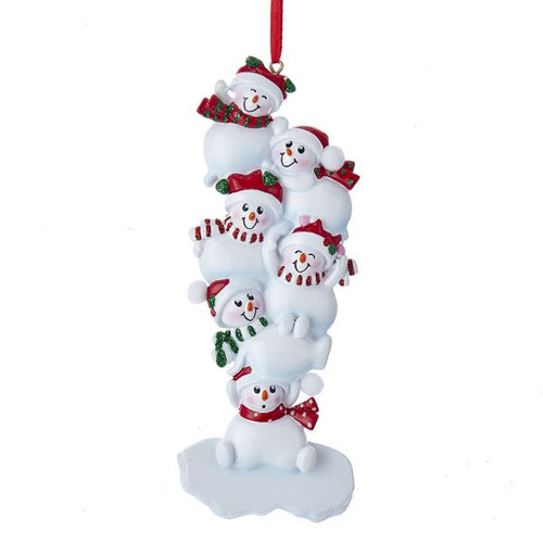 Resin Stacked Snowman of Six Ornament 6.25 in. - Country Marketplace