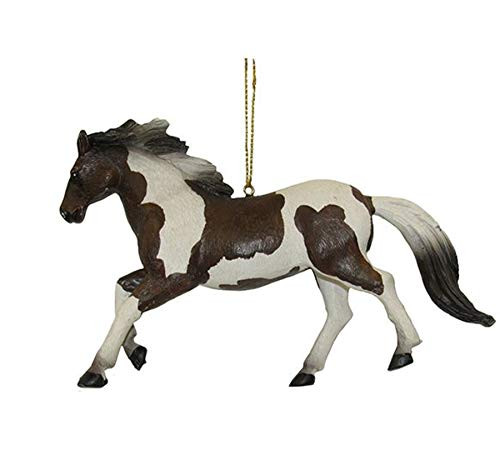 Beautiful Detailed Realistic Pinto Horse (Brown and White Patches) Ornament