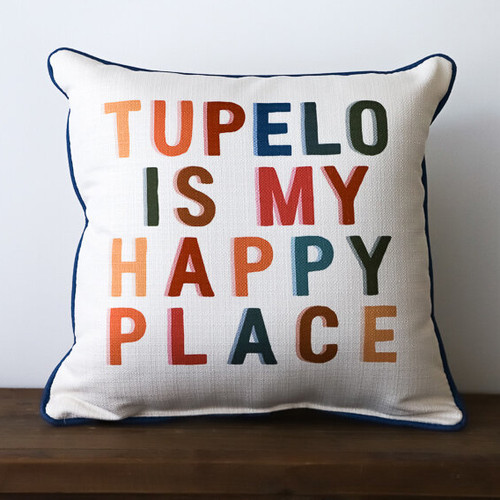 City Is My Happy Place - Personalized Square Pillow 16 x 16