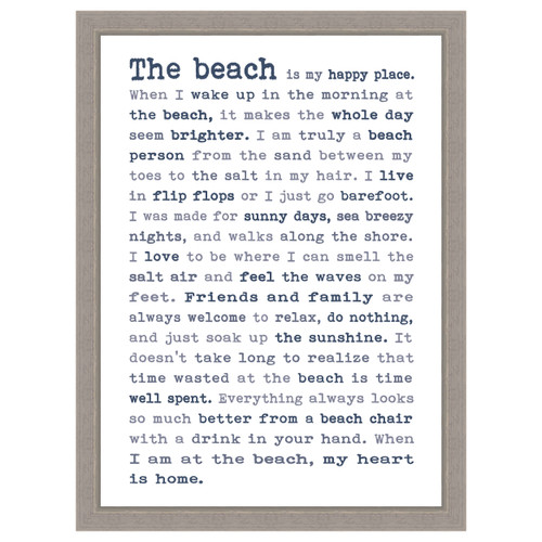 The beach is my happy place. When I wake up in the morning at the beach, it makes the whole day seem brighter. I am truly a beach person from the sand between my toes to the salt in my hair. I live in flip flops or I just go barefoot. I was made for sunny days, sea breezy nights, and walks along the shore. I love to be where I can smell the salt air and feel the waves on my feet. Friends and family are always welcome to relax, do nothing, and just soak up the sunshine. It doesn't take long to realize that time wasted at the beach is time well spent. Everything always looks so much better from a beach chair with a drink in your hand. When I am at the beach my heart is home.