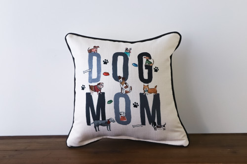 Dog Mom with Various Adorable Dogs Square Pillow