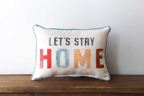 Let's Stay Home Rectangle Pillow