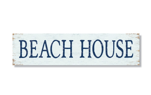 Beach House - Indoor/Outdoor Wood Sign 6x24in.