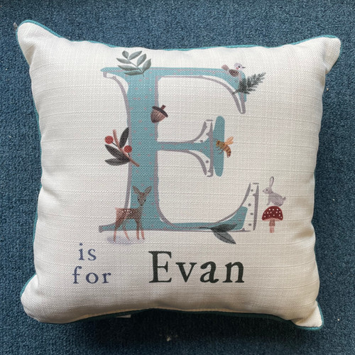 Monogram Pillow Cover Personalized Name Throw Pillow Cover 