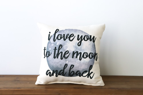 I Love You To The Moon And Back Square Pillow