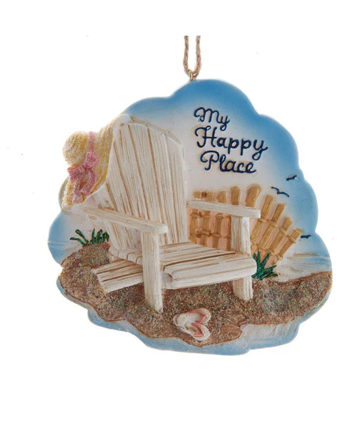My Happy Place Beach Ornament 