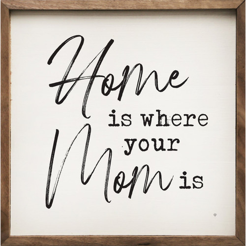 Home Is Where Your Mom Is - Wood Framed Sign