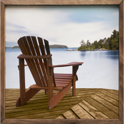 Looking Out On The Lake - Wood Framed Art - Multiple Sizes