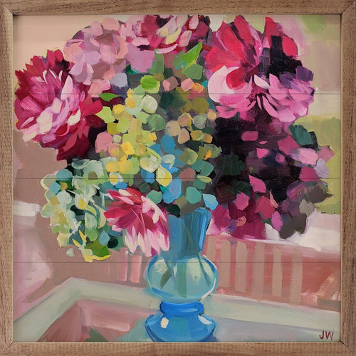 Colorful Floral Bouquet in Vase Artwork - South Carolina By Jenny Westenhofer