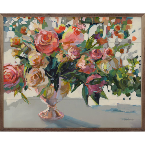 Roses By Jenny Westenhofer Art Print with Wood Frame