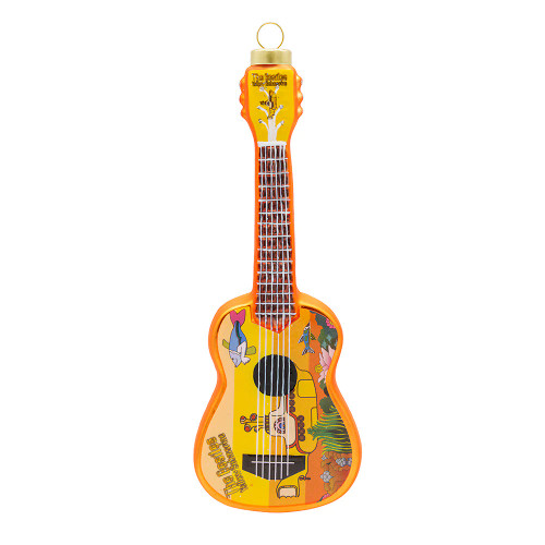 The Beatles Yellow Submarine Blue Guitar Glass Ornament