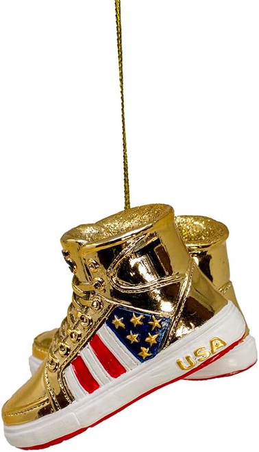 Donald Trump Gold Sneaker Ornament