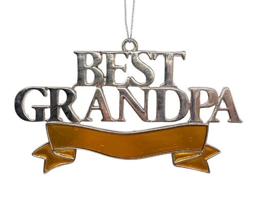 Best Grandpa Ornament with banner