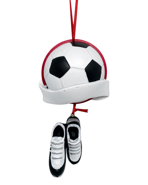 Soccer Ball with Dangling Cleats Ornament