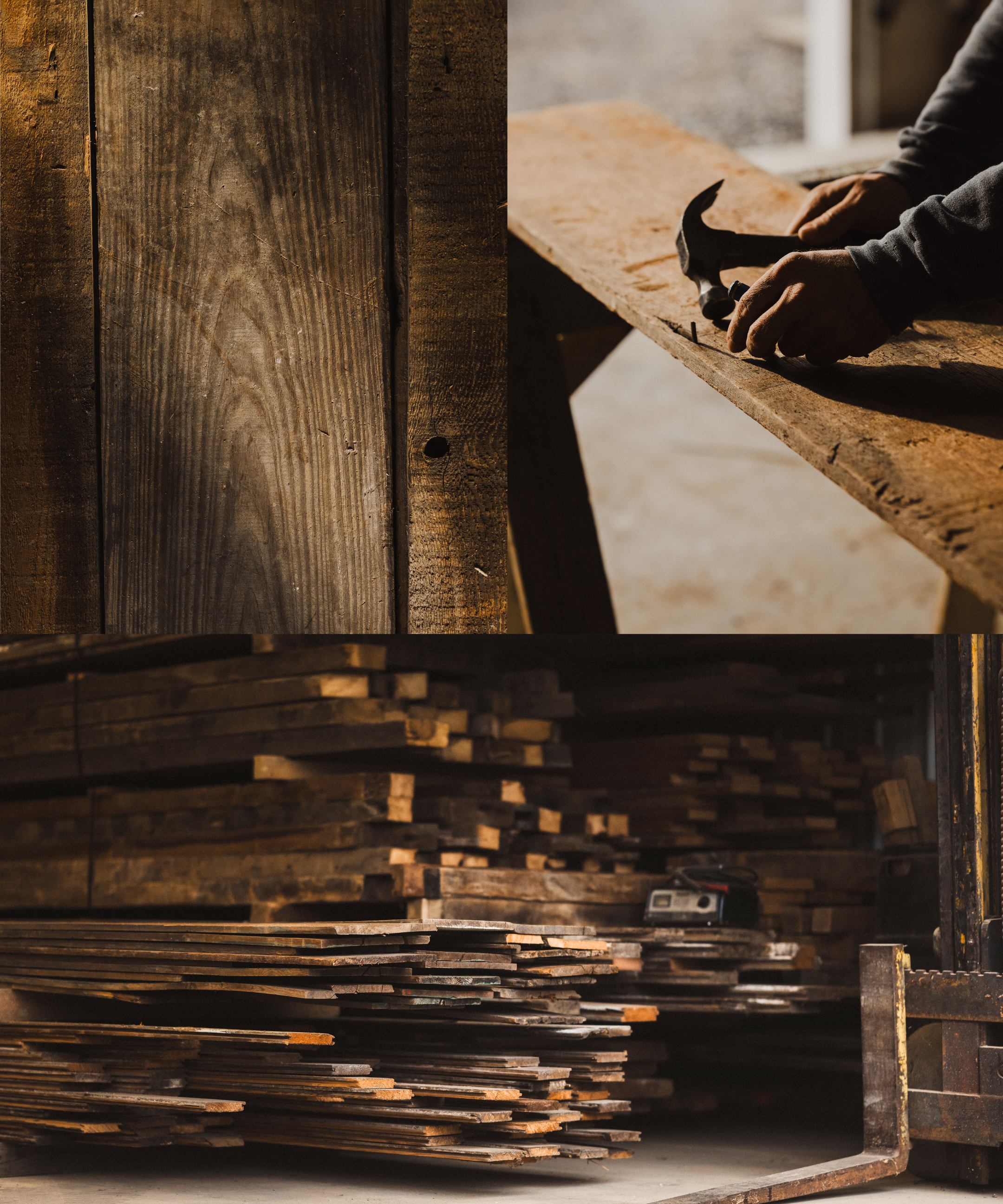 Close-up of reclaimed Pennsylvania barn wood texture