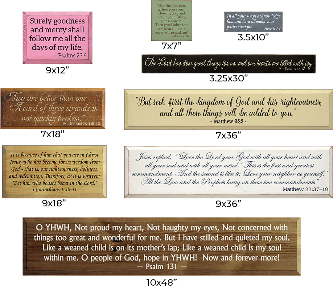Custom Bible Verse Signs