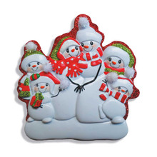 Snowman Family Of 6 Ornament Personalized for Christmas Tree - Country ...