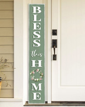 Outdoor Welcome Sign for Porch Go Eagles - Vertical Porch Board