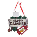 Happy Camper Woodsy Ornament 4in.