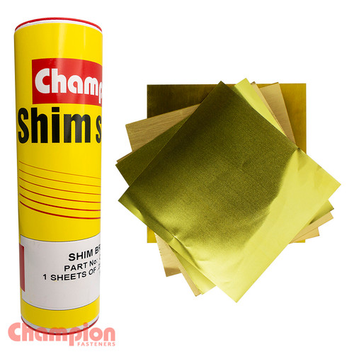 CHAMPION BRASS SHIM SHEET - 600mm x 150mm x 0.05mm (.002") - CSB500