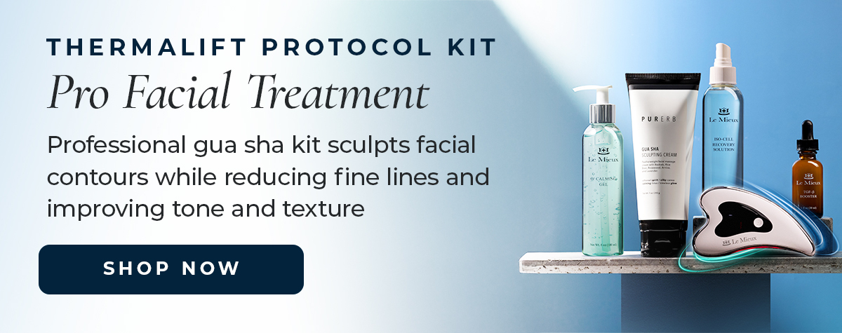 ThermaLift Protocol Kit: Professional gua sha kit sculpts facial contours while reducing fine lines and improving tone and texture / SHOP NOW