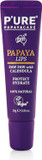 P'URE PAPAYA CARE Vegan Lip Balm 10g - Papaya Lips - Natural Paw Paw Lip Balm - Jojoba, Calendula, Shea Butter Lip Balm - Organic Lip Balm Lip Treatment for Dry Cracked Lips - Cruelty Free