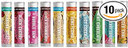 Crazy Rumors 'Flavourites Mix' 10 Pack 4G Soothing Lip Balm Stick Set For Dry Lips, 100% Natural