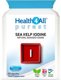 Health4All Sea Kelp Iodine 90 Capsules (V) High Strength 520Mcg Iodine Per Capsule. Purest: No Additives Natural Iodine Supplement